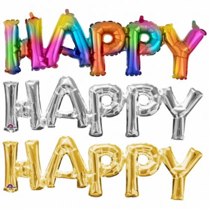 Balónový banner HAPPY