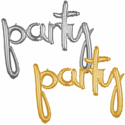 Balónový banner PARTY script