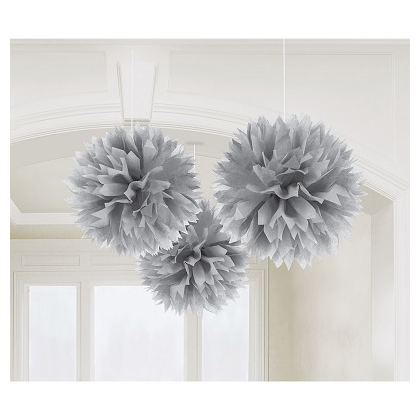 Pom pom strieborný brmbolec 