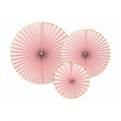 Rozetky ružové so zlatým okrajom