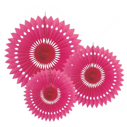 Rozetky tmavo ružové /3ks/