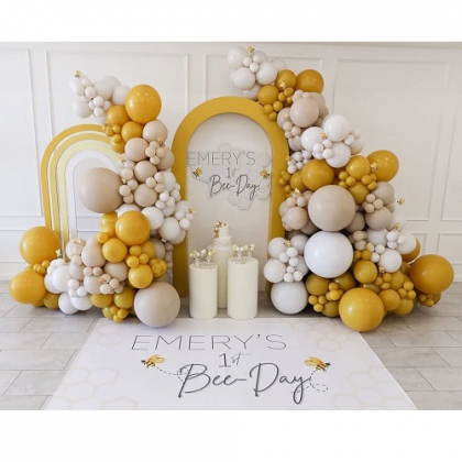 Balónová girlanda Happy Bday zlatá