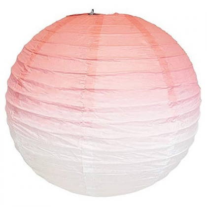 Lampión Ružovo-biely ombre Ø 25 cm