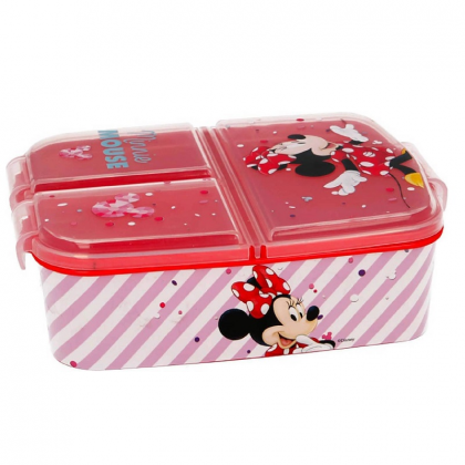 Desiatový box Minnie Mouse 3-priehradkový