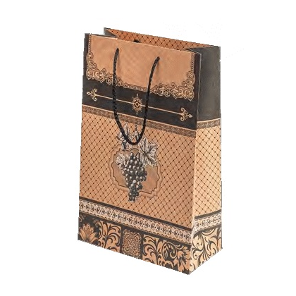 Darčeková taška hnedá s motívom