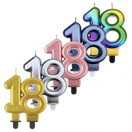 Sviečka 18 metalická