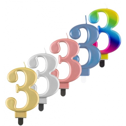 Sviečka 3 metalická