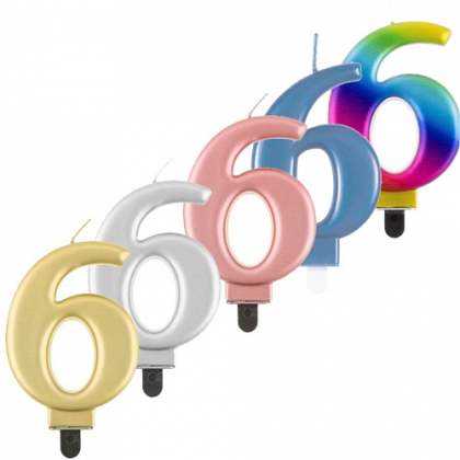 Sviečka 6 metalická