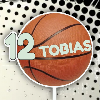 Zápich na tortu Basketball s menom