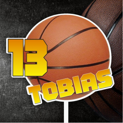 Zápich na tortu Basketball s menom
