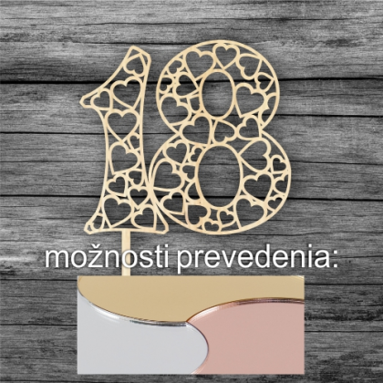 Tortový zápich číslo 18