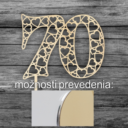 Tortový zápich číslo 70