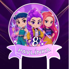 Zápich na tortu K-Pop Hunters s menom