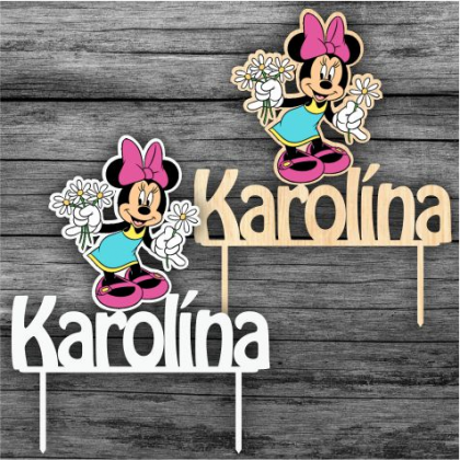 Zápich na tortu Minnie s menom