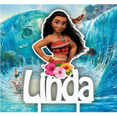 Zápich na tortu Vaiana s menom