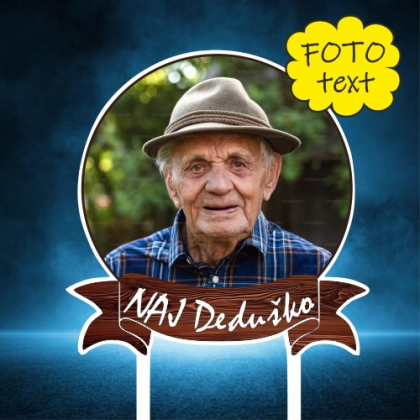 Zápich na tortu s fotkou a textom
