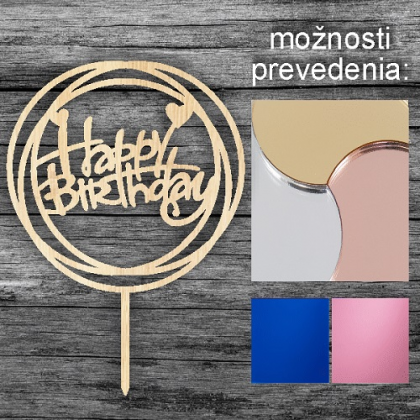 Tortový zápich Happy Birthday