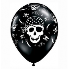 Balóny Piráti / Pirate Skull 6ks Q 11´´ RND 