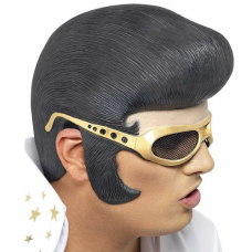 Elvis - latexové vlasy s okuliarmi
