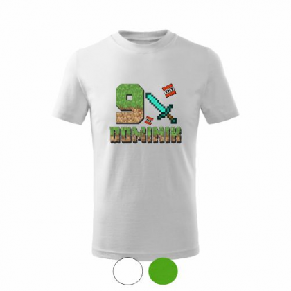 Tričko Minecraft s menom