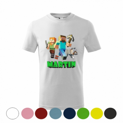 Tričko Minecraft s menom