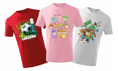 Dětská trička personalizovaná